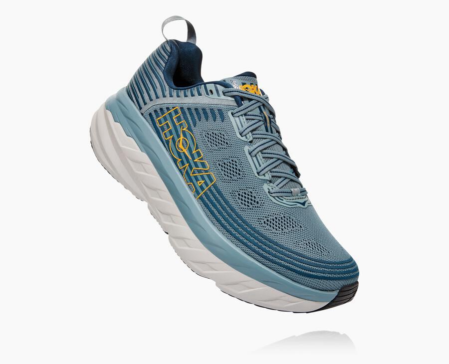 Zapatillas Running Hoka One One Hombre - Bondi 6 - Azules - KTY892743